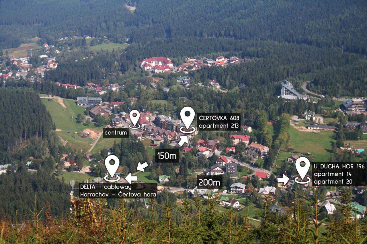 Enjoy Harrachov - Atraktivní slunné studio Čertovka v centru Harrachova s herní konzolí, Netflix, jedinečným výhledem na Čertovu horu a areál skokanských můstků se sjezdovkou Esterno foto