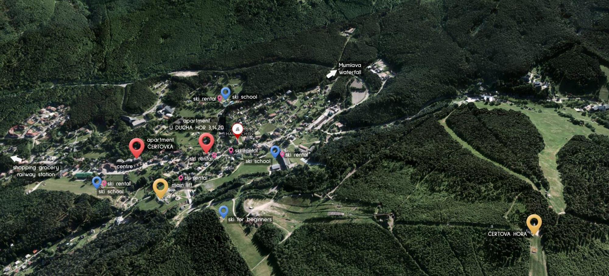 Enjoy Harrachov - Atraktivní slunné studio Čertovka v centru Harrachova s herní konzolí, Netflix, jedinečným výhledem na Čertovu horu a areál skokanských můstků se sjezdovkou Esterno foto